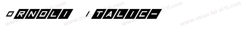 Ornoli Italic字体转换